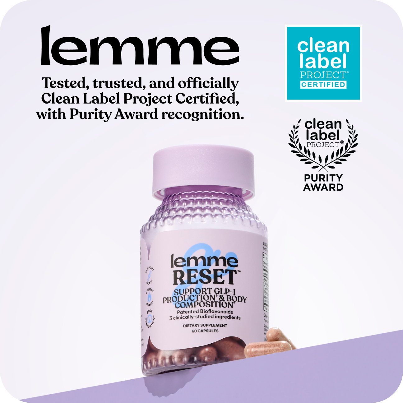 Lemme Reset™ GLP-1 Production Support Capsules - Light Easy Routine Gummies