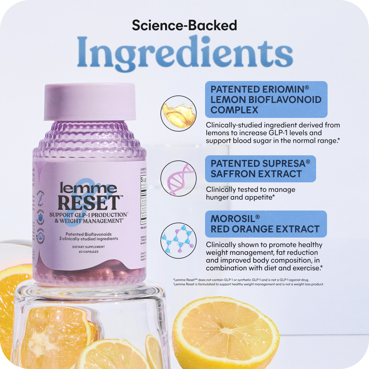 Lemme Reset™ GLP-1 Production Support Capsules - Light Easy Routine Gummies