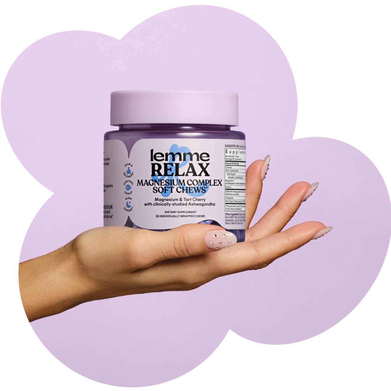 Lemme Relax Magnesium Soft Chews - Lifestyle Clean Taste Gummies