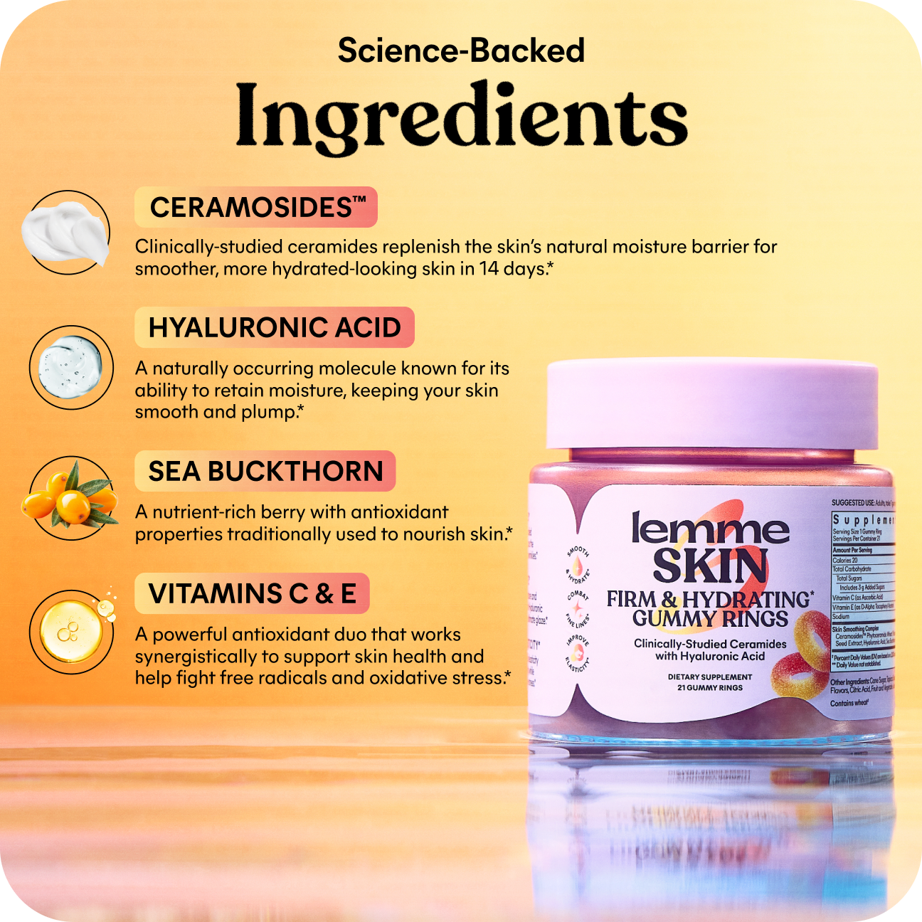 Lemme Skin Gummy Rings - Simple Soft Capsules
